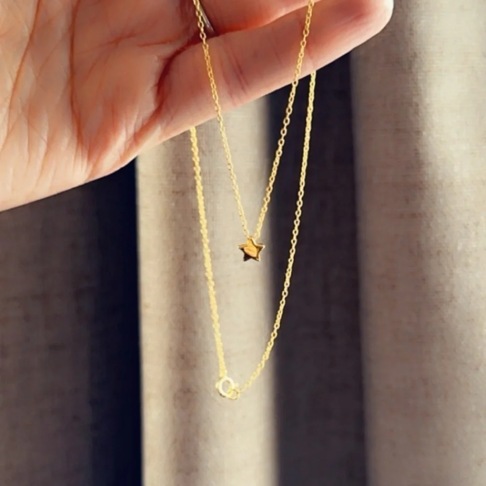 14k Gold Vermeil Star Necklace – Dainty Minimalist Pendant